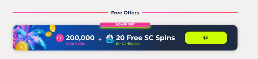 Free Spin no deposit welcome offer